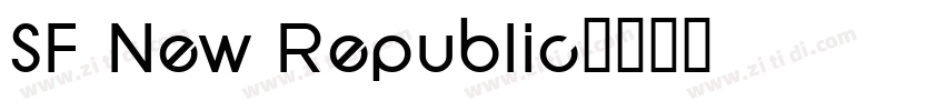 SF New Republic字体转换